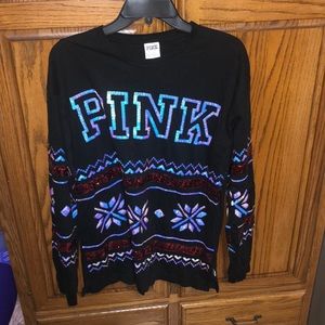 EUC Victoria’s Secret Pink Christmas shirt